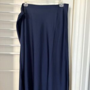 JCrew Gwyneth slip skirt, navy, XL